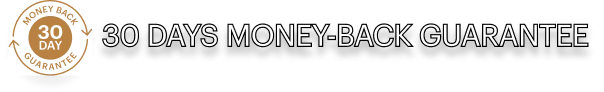 30 days money-back guarantee