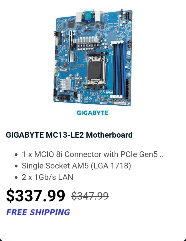 GIGABYTE MC13-LE2 Motherboard