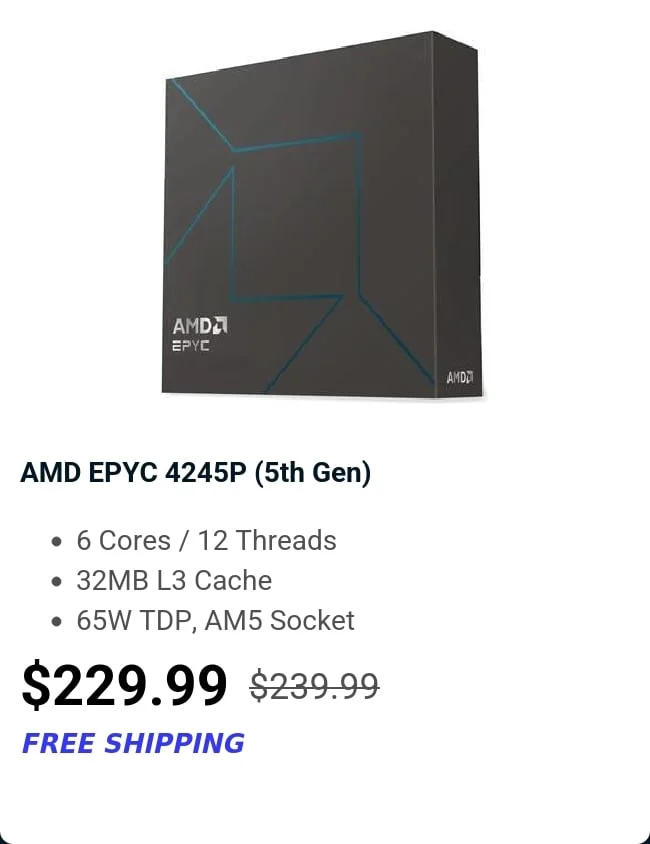 AMD EPYC 4245P (5th Gen)