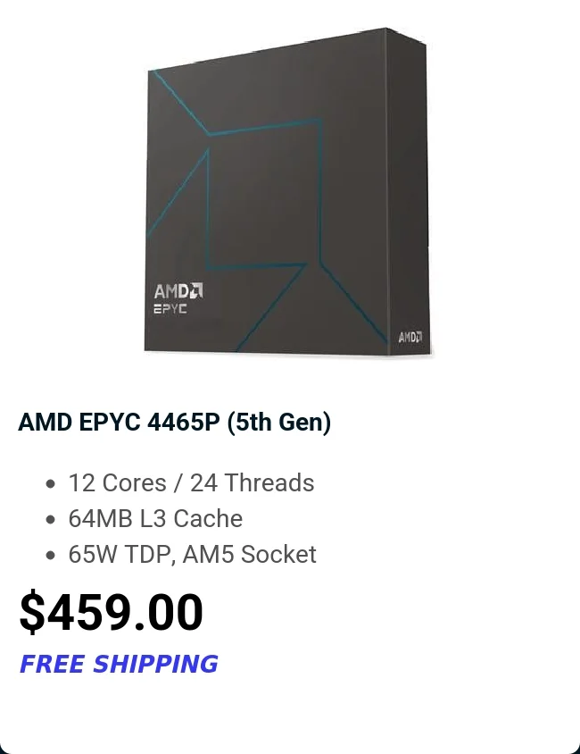 AMD EPYC 4465P (5th Gen)