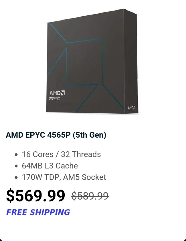 AMD EPYC 4565P (5th Gen)