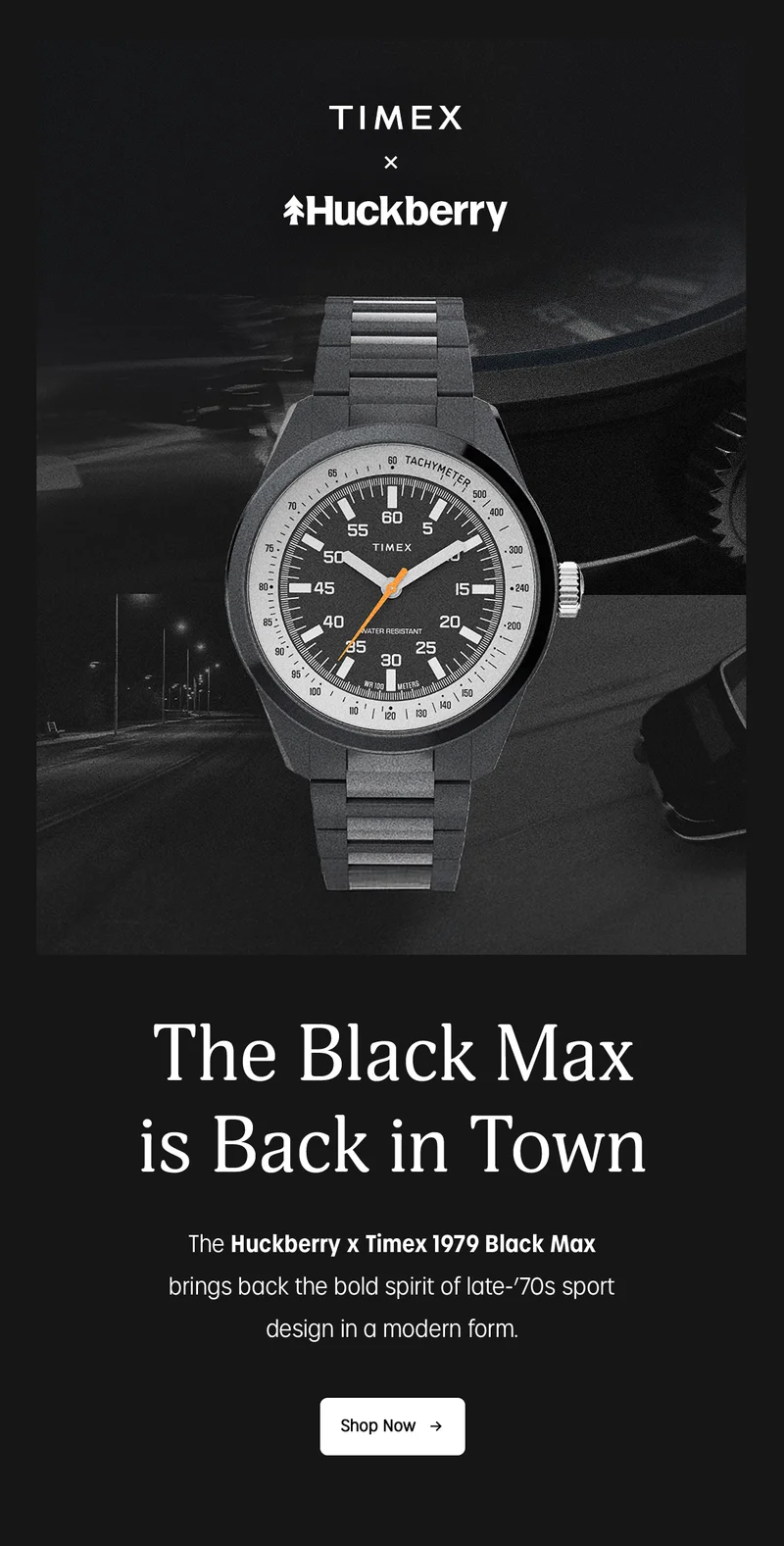 Shop Now - Timex x Huckberry Black Max