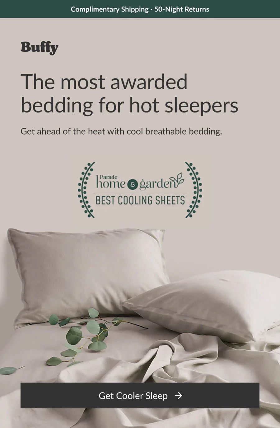 The most awarded bedding for hot sleepers - Get Cooler Sleep