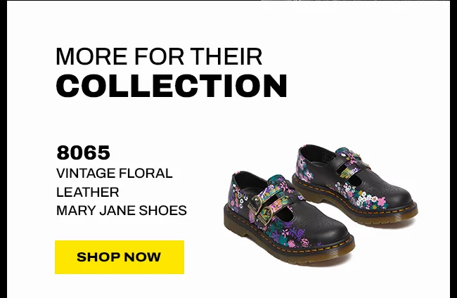 8065 Vintage Floral Leather Mary Jane Shoes