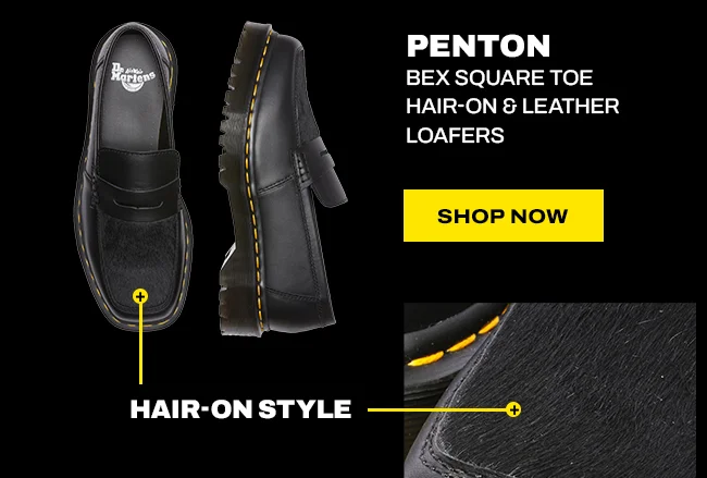 Penton Bex Square Toe Hair-On & Leather Loafers
