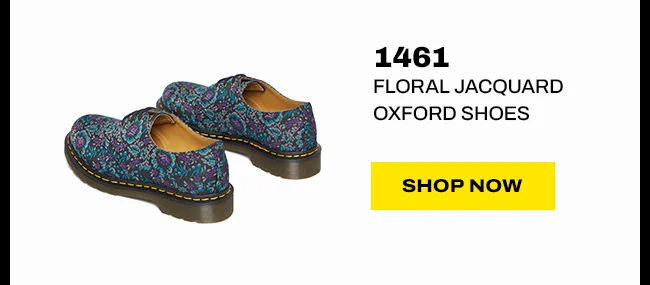 1461 Floral Jacquard Oxford Shoes
