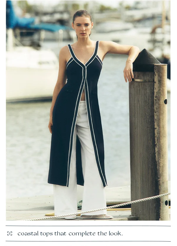 coastal tops that complete the look.