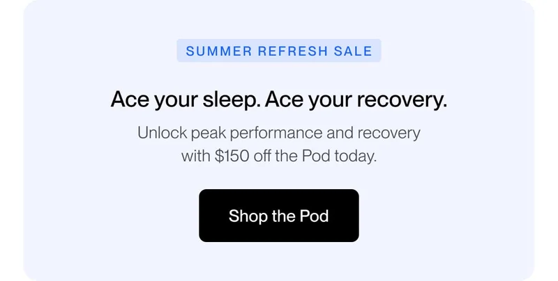 Ace your sleep. Ace your recovery.