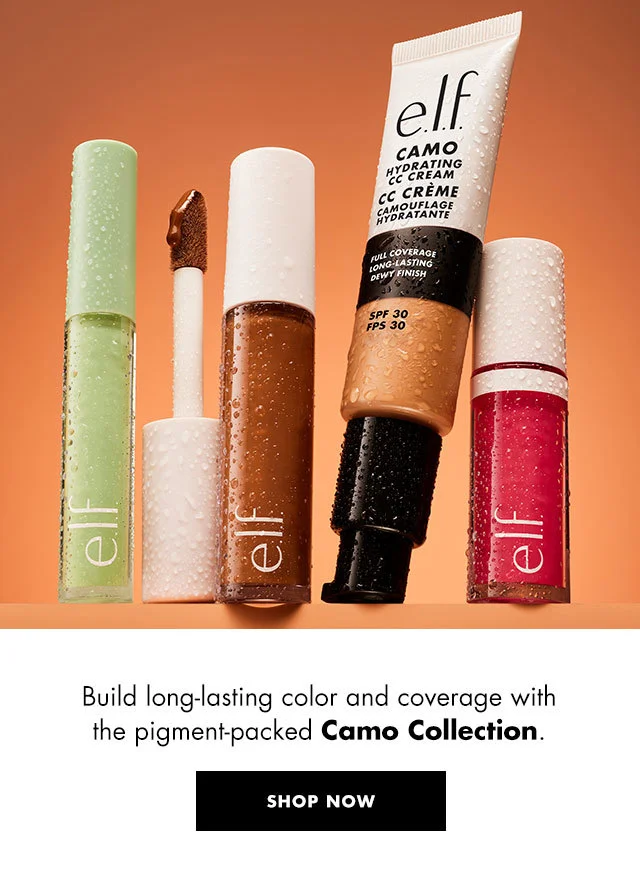 Build long-lasting color and coverage with the pigment packed Camo Collection
