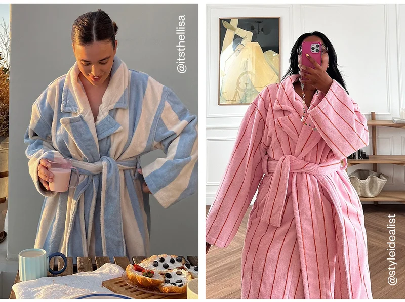 Resort Stripes & Fleur Robe