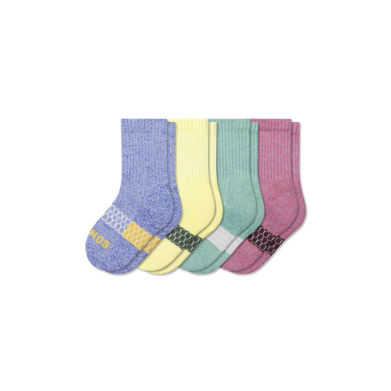 Junior Marl Calf Sock 4-Pack