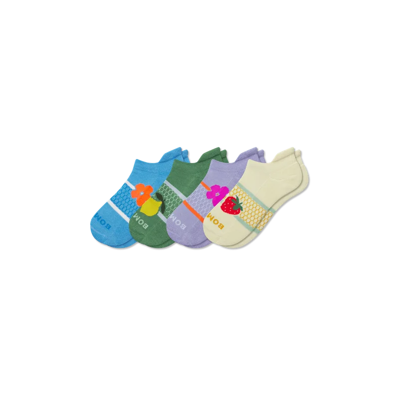 Youth Garden Party Ankle Sock 4-Pack