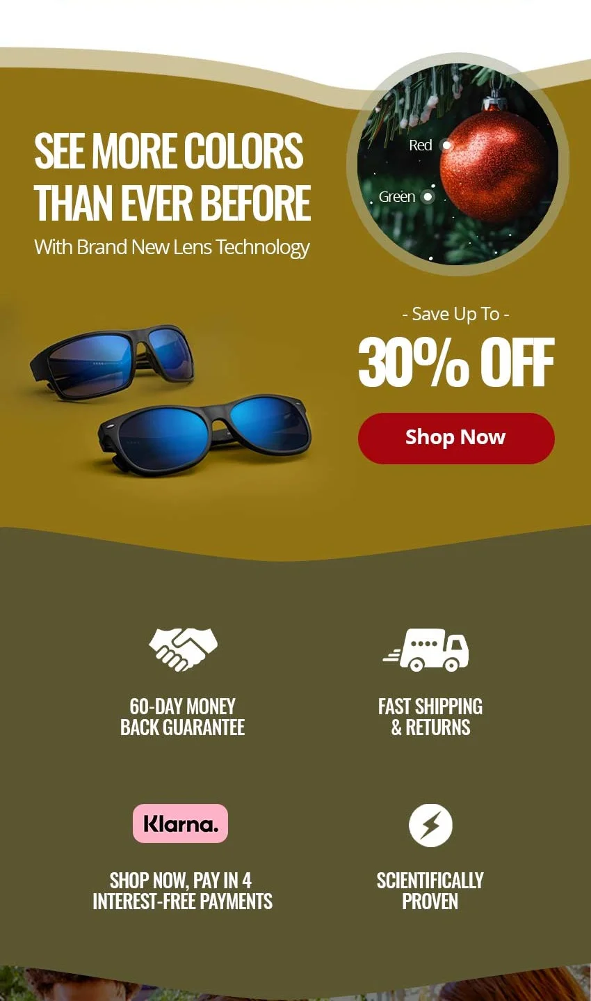 Save BIG on Color Blind Glasses Today!