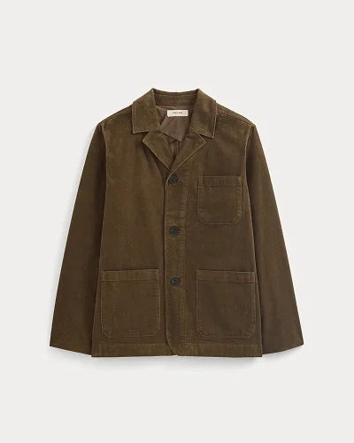 Image | Fine Wale Corduroy Chore Blazer | Cocoa
