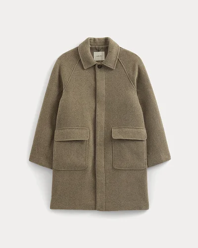 Image | ReWool Car Coat | Heather Taupe