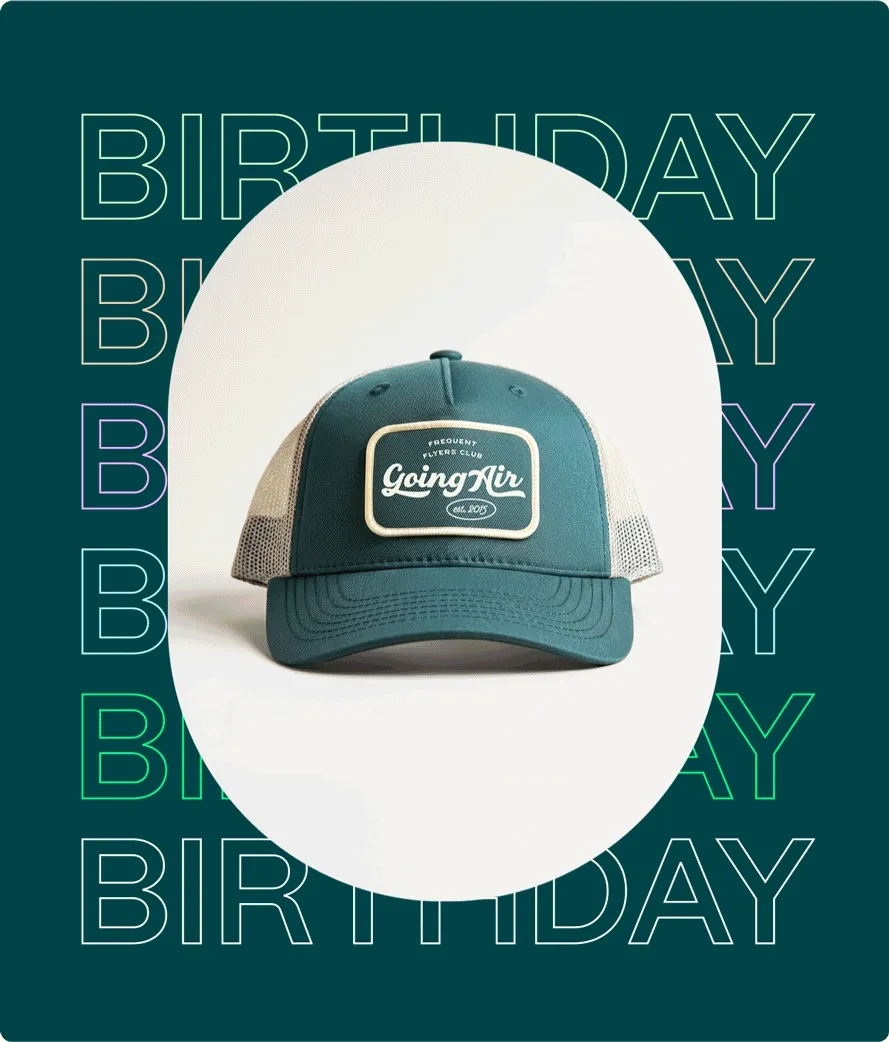 Going Birthday Gear. Shop now.