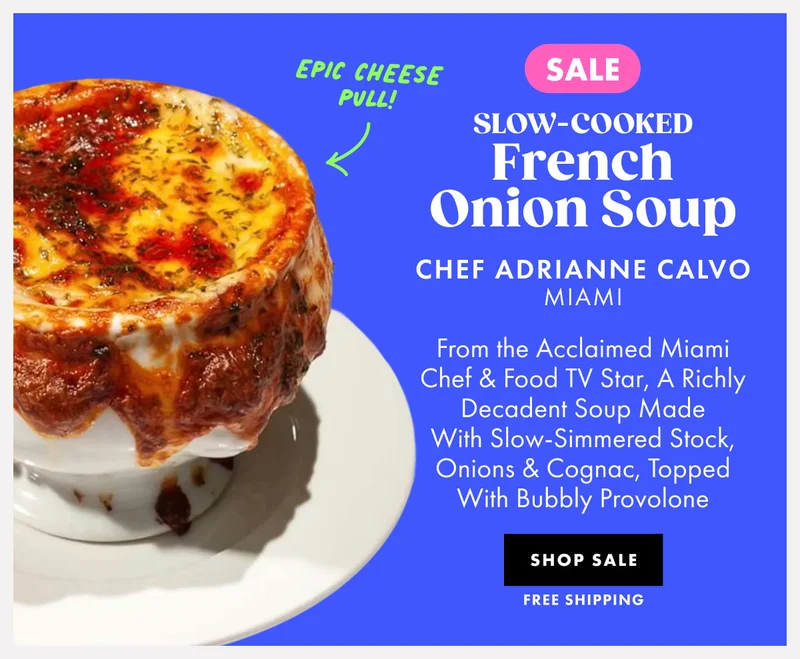 Chef Adrianne Calvo French Onion Soup