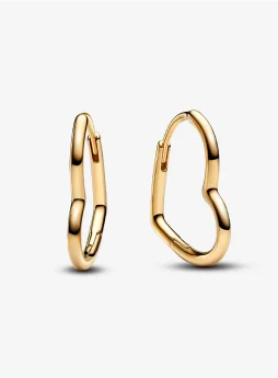 Asymmetrical Heart Hoop Earrings