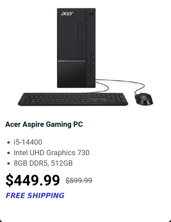 Acer Aspire Gaming PC