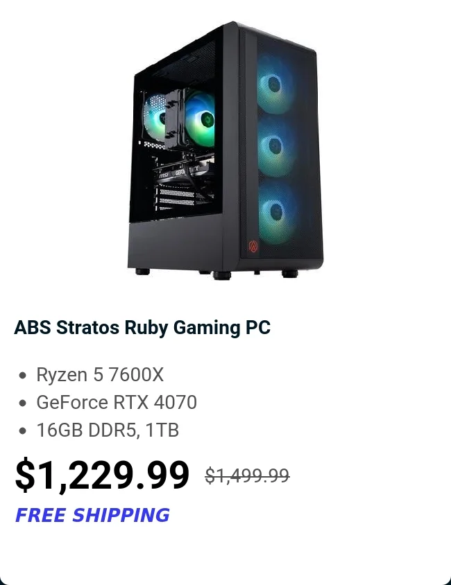 ABS Stratos Ruby Gaming PC