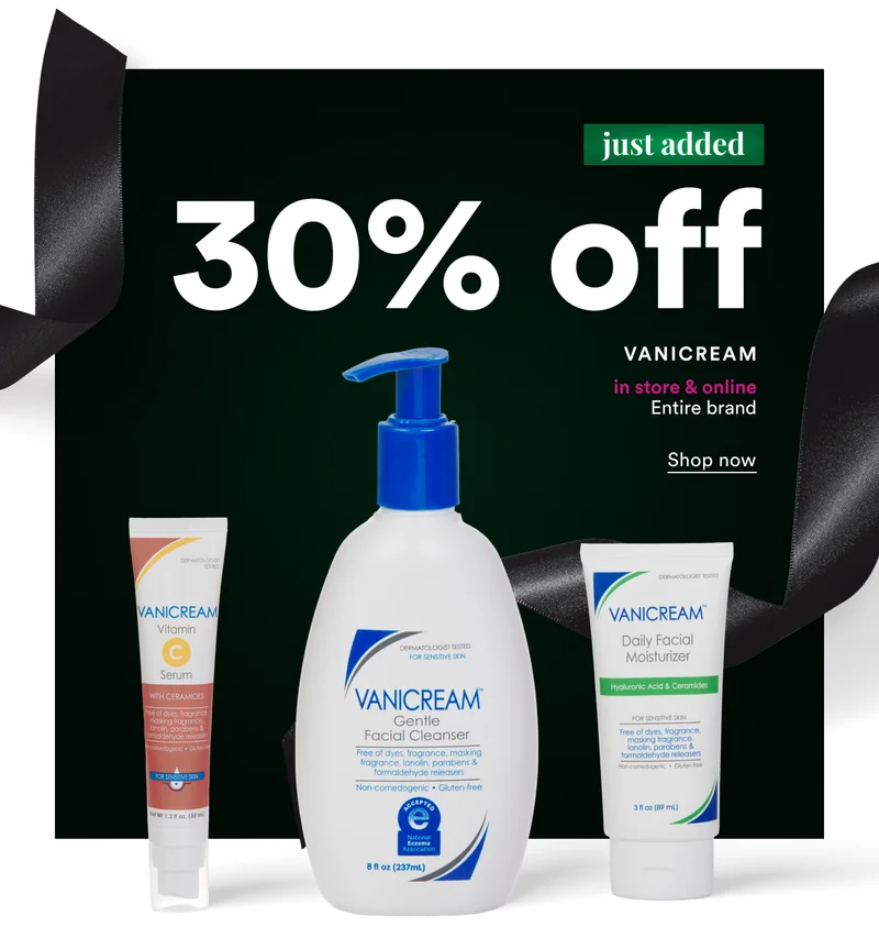 Just added | 30% off Vanicream