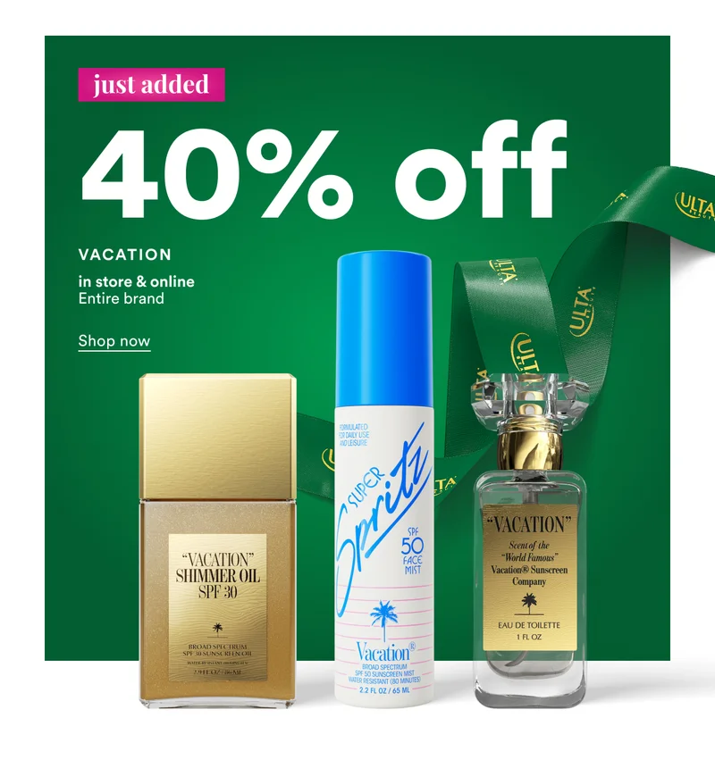 Just added | 40% off Vacation