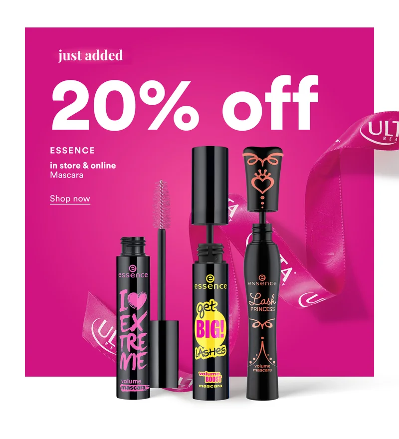 Just added | 20% off Essence Mascara