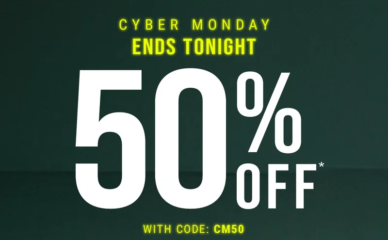 Cyber Monday Ends Tonight 50% Off* With Code: discount code