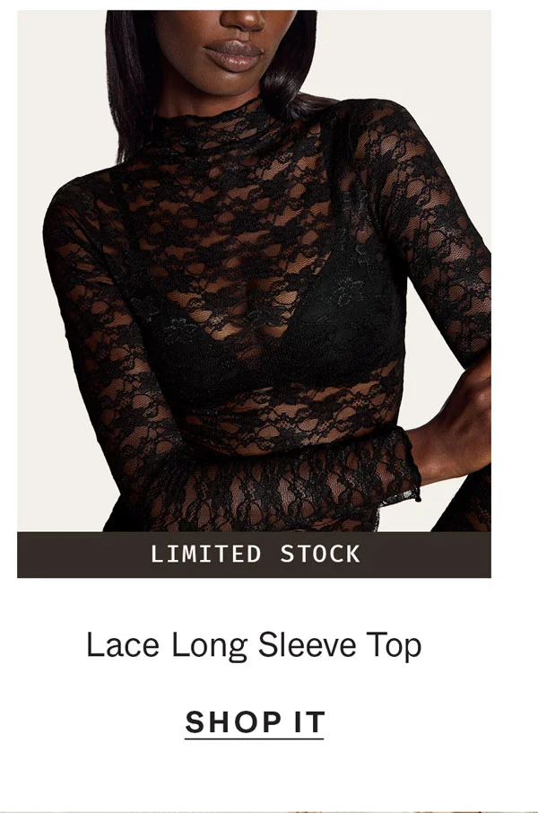 Limited Stock: Lace Long Sleeve Top