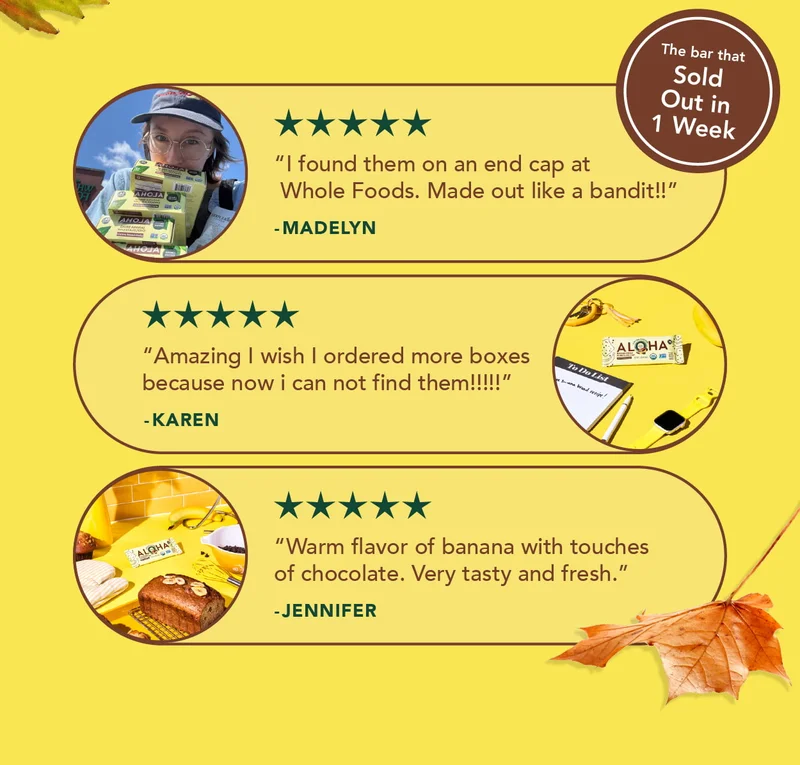 Customers left major reviews! Madelyn said "I found them on an end cap at Whole Foods. Made out like a bandit!" Karen said "Amazing I wish I ordered more boxes because now i can not find them!", and Jennifer said "warm flavor of banana with touches of chocolate. Very tasty and fresh!"