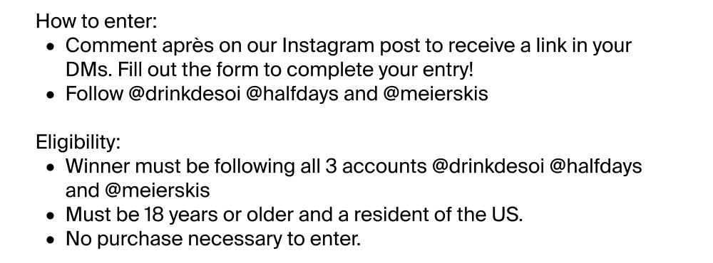 This Way to Après Giveaway