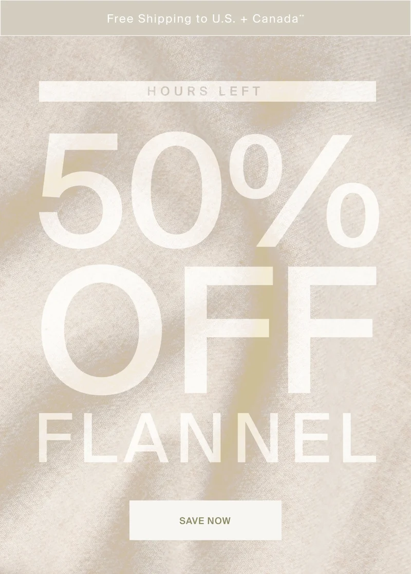Final Hours to Save on Flannel