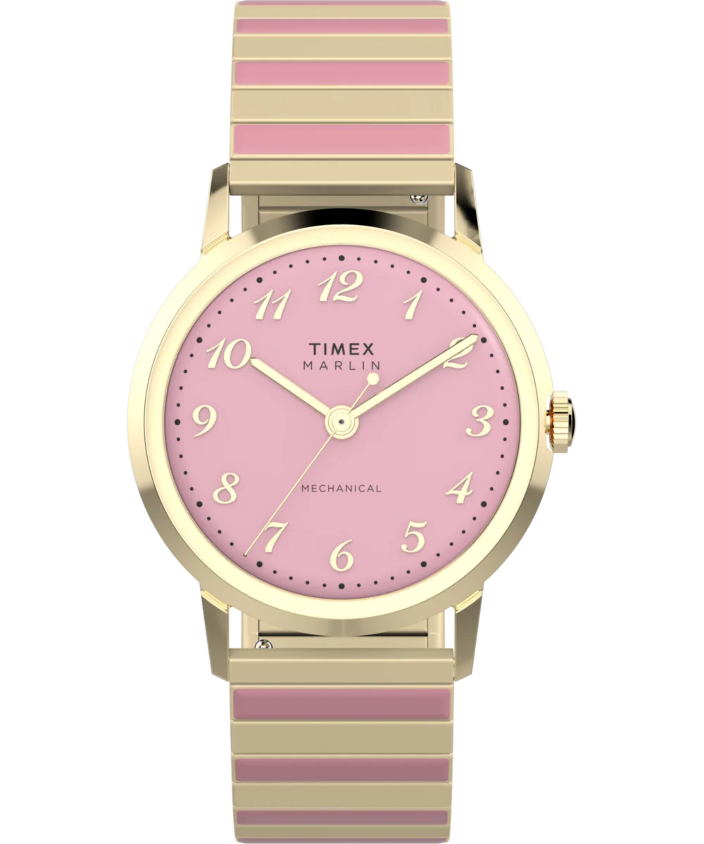 Image of Marlin® Hand-Wound 34mm Stainless Steel Expansion Band Watch