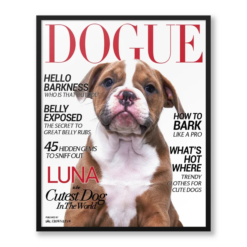 Image of DOGUE Custom Pet Face Magazine Cover