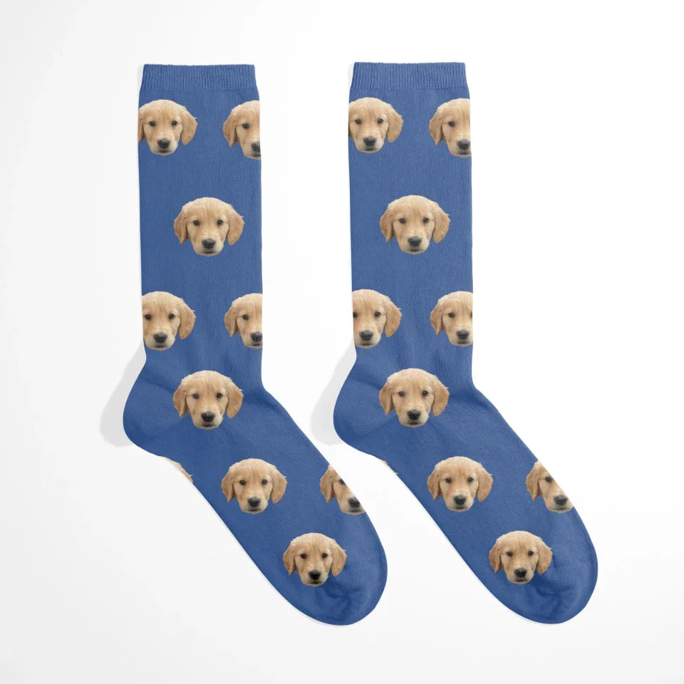 Image of Custom Pet Face Pattern Socks