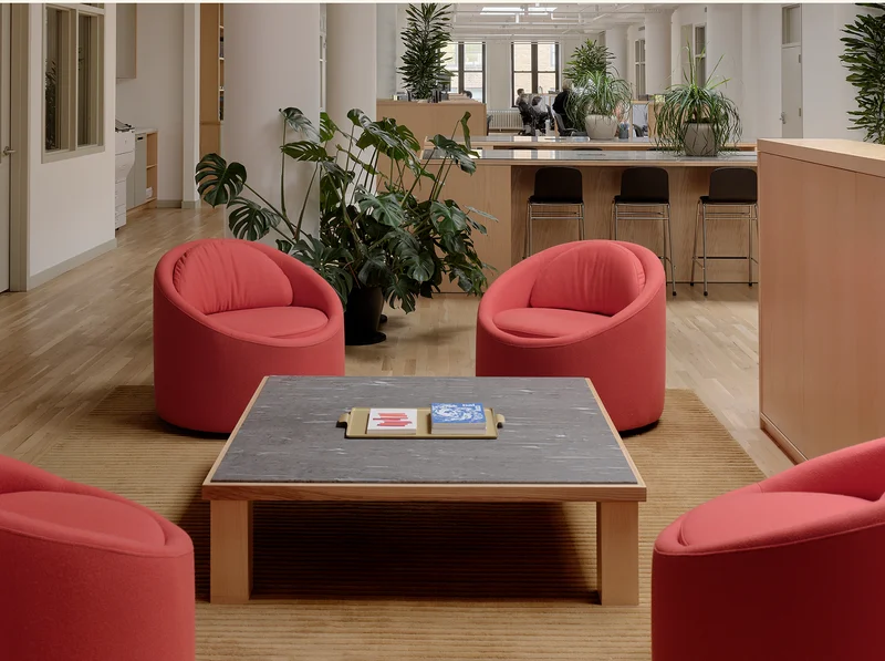 Pictured: The Gere Easy Chair (in Persimmon) at DBI Projects.