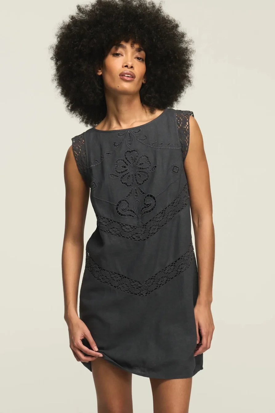 Image of Lucky Brand Schiffli Shift Dress - Women's Clothing Dresses in Bright White