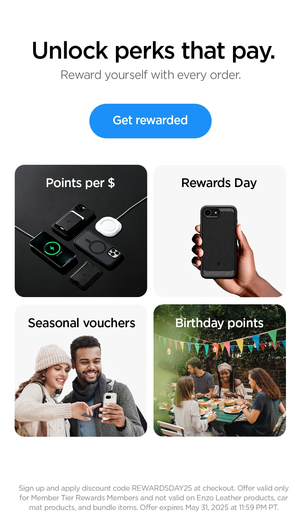 Unlock perks that pay. Rewards yourself with every order. Get rewarded.