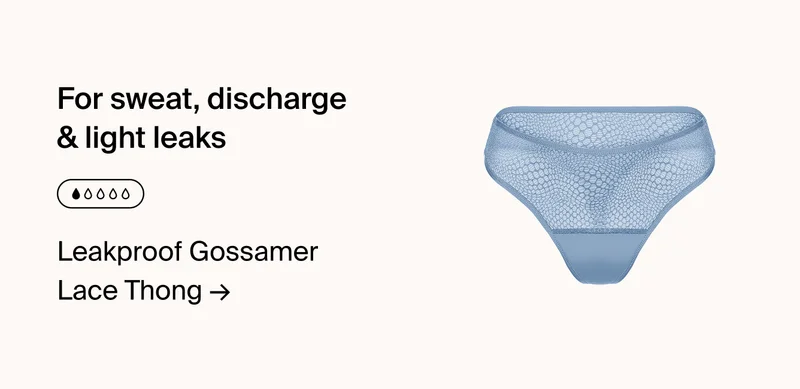 Leakproof Gossamer Lace Thong