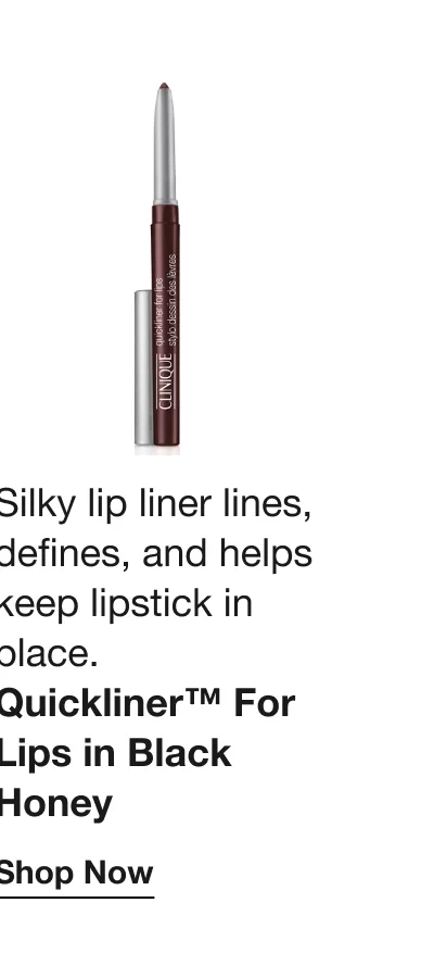 Silky lip liner lines, defines, and helps keep lipstick in place. Quickliner™ For Lips in Black Honey | Shop Now