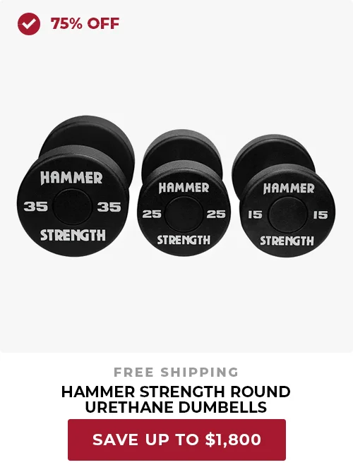 Round Urethane Dumbbells | 75% Off