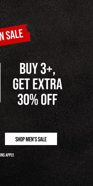 Buy 3+ Get Extra 30% off Shop Men's Sale