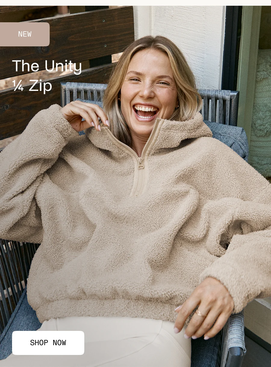 Unity 1/4 Zip Hoodie in Oat Latte