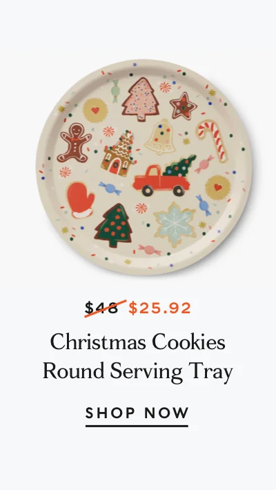Christmas Cookies Round Serving Tray