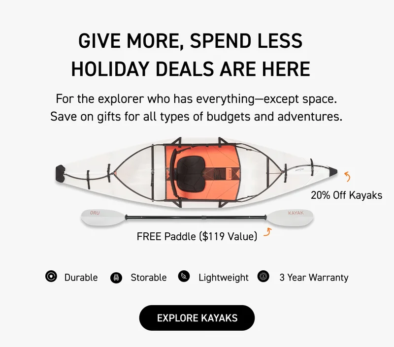 HOLIDAY SALE: UP TO 50% OFF + FREE PADDLE. GIVE MORE, SPEND LESS! HOLIDAY SALE: UP TO 50% OFF + FREE PADDLE. GIVE MORE, SPEND LESS!