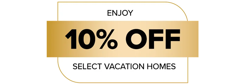 Enjoy 10% off select vacation homes when you book your spring getaway by March 27, 2025.