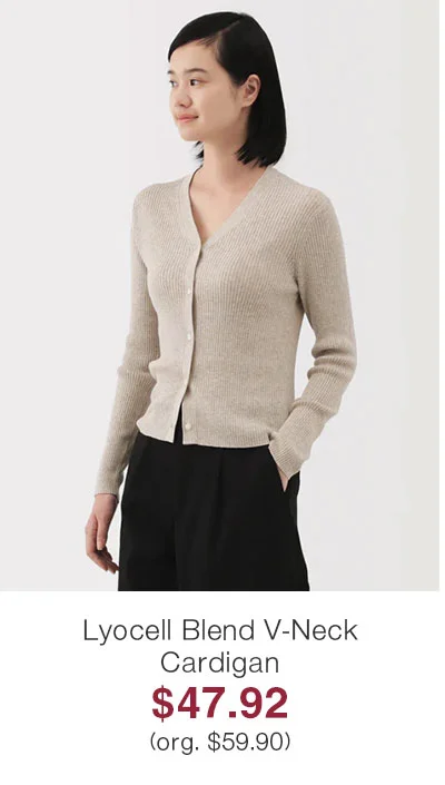 Shop Lyocell Blend V-Neck Cardigan