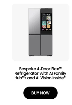Bespoke 4-Door Flex™ Refrigerator with Al Family Hub™ and Al Vision Inside™ - BUY NOW