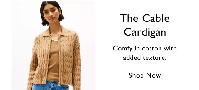 The calbe cardigan Comfy in cotton with added texture. Shop now