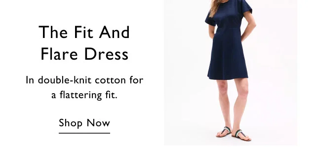 The fit and flare dress In double-knit cotton for a flettering fit. Shop now